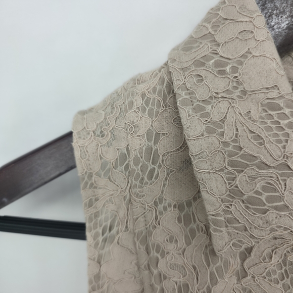 L’Agence Kylo Lace Shirt Dress Size 0 Beige Sleeveless Zip Front Collared Midi - Picture 4 of 10